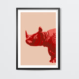 Abstract Rhino Wall Art
