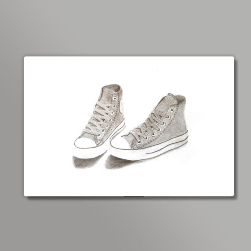 Converse Shoes Sketch  Wall Art