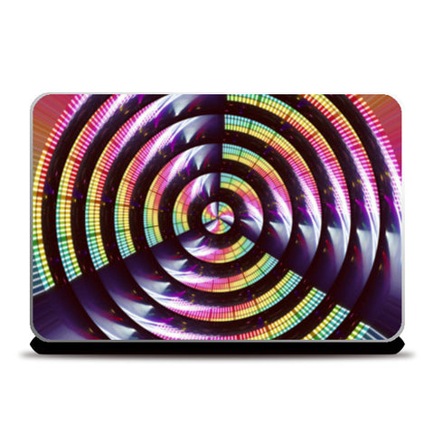 Abstract Concentric Circles Fractal Design Laptop Skins