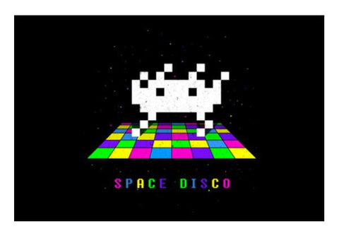 PosterGully Specials, Space Disco - Dancing space invader Wall Art