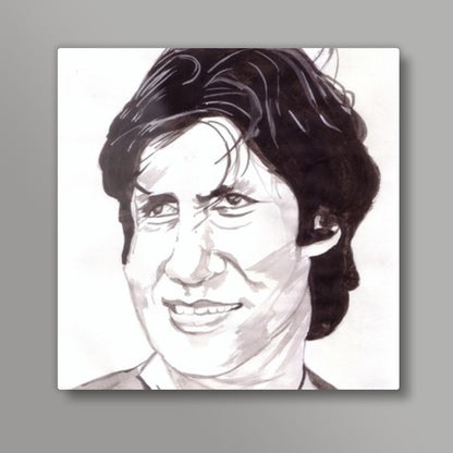 Bollywood superstar Amitabh Bachchan shows the audacity of the underdog in the movie Mard Square Art Prints