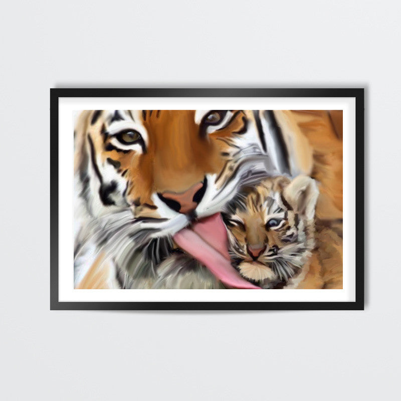 Tiger and Cub | Painting Wall Art