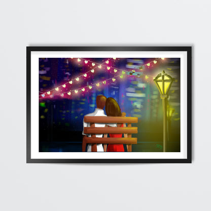 Bench couple Wall Art