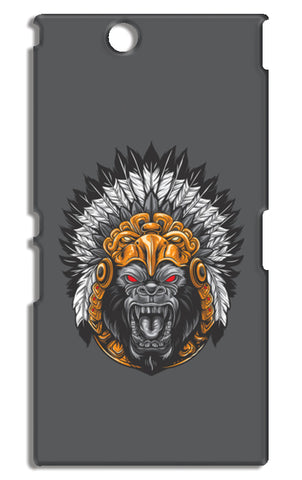 Gorilla Wearing Aztec Headdress Sony Xperia Z Ultra Cases