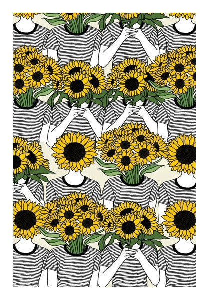 Sunflowers Collage Art PosterGully Specials