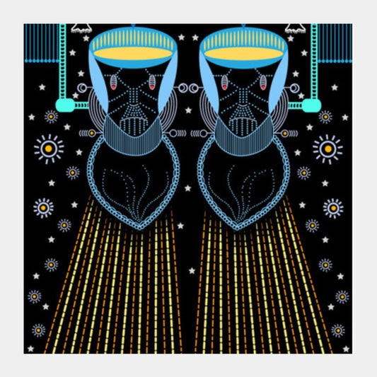 intergalactic Consciousness ! Square Art Prints