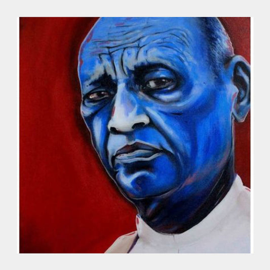 Square Art Prints, Sardar Patel - Painting Square Art Prints