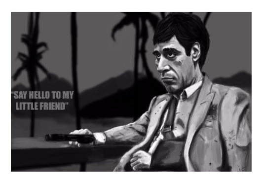 Wall Art, Scarface Tony Montana Caricature Artwork