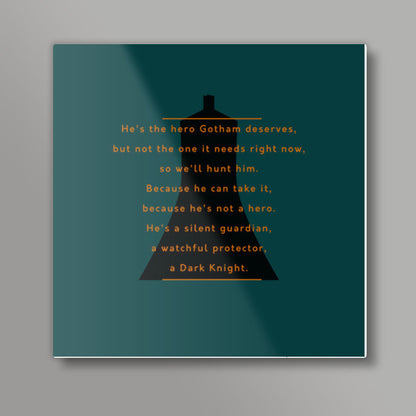 The Dark Knight | Batman | Quote Square Art Prints