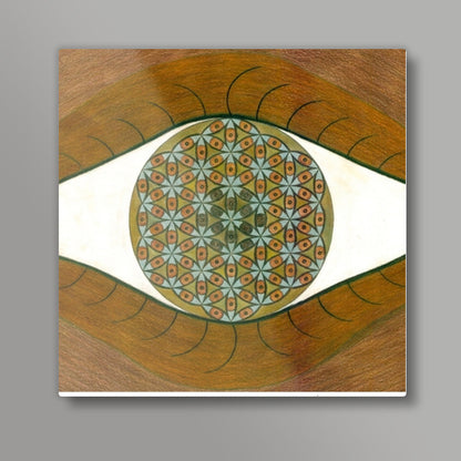 The Flower of Life within the Third Eye Square Art Prints