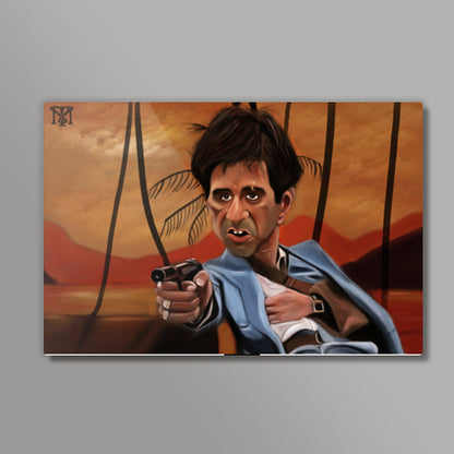 Scar Face | Tony Montana | Caricature Wall Art