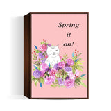 Cute Cat Sketch Floral Artwork Spring Illustration Nursery Print Wall Art
