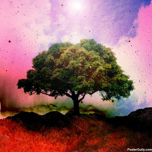 Square Art Prints, Tree nature Artwork