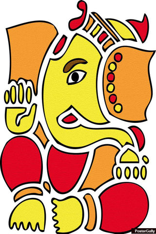 Wall Art, Lord Ganesha Color Artwork