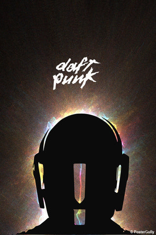 Wall Art, Daft Punk Flame Artwork