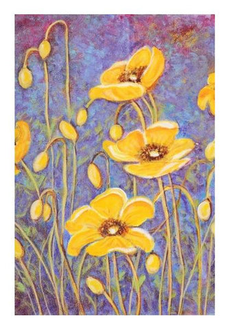 PosterGully Specials, yellow poppies Wall Art