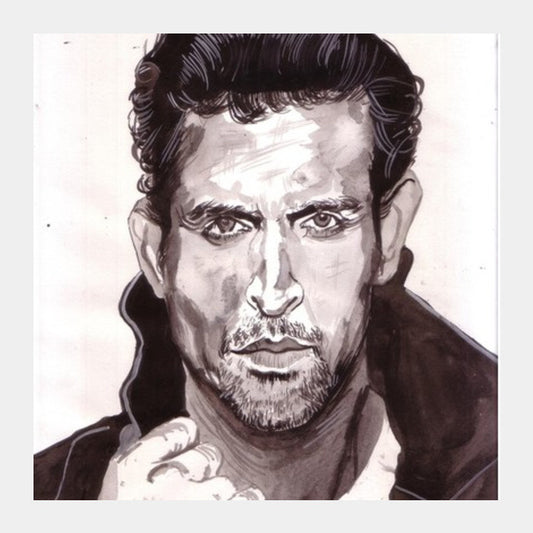 Square Art Prints, Cool and hot -Hrithik Roshan Square Art Prints