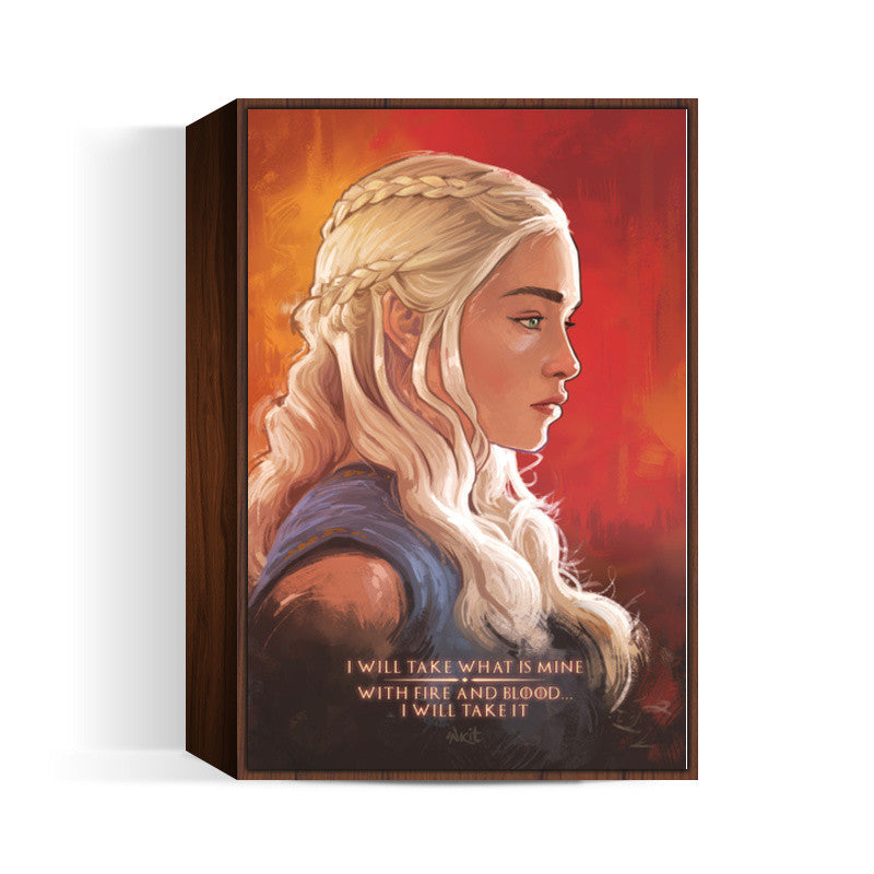 Game of Thrones | Daenerys Targaryen | red Wall Art