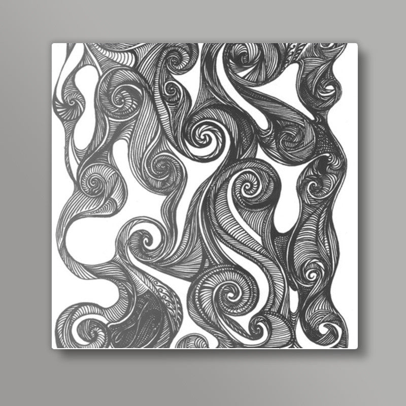 Swirly Whirly Square Art Print Square Art Prints