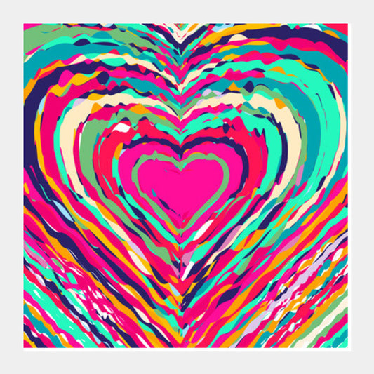 Square Art Prints, heart on Square Art Prints