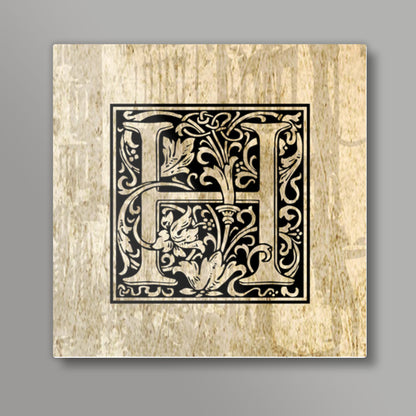 Ornate H Square Art Prints