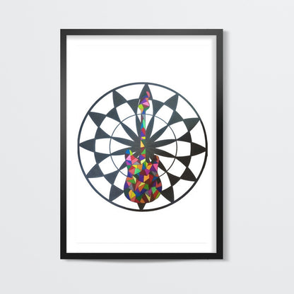 Floral Guitar Wall Art| Geometric | Triangle