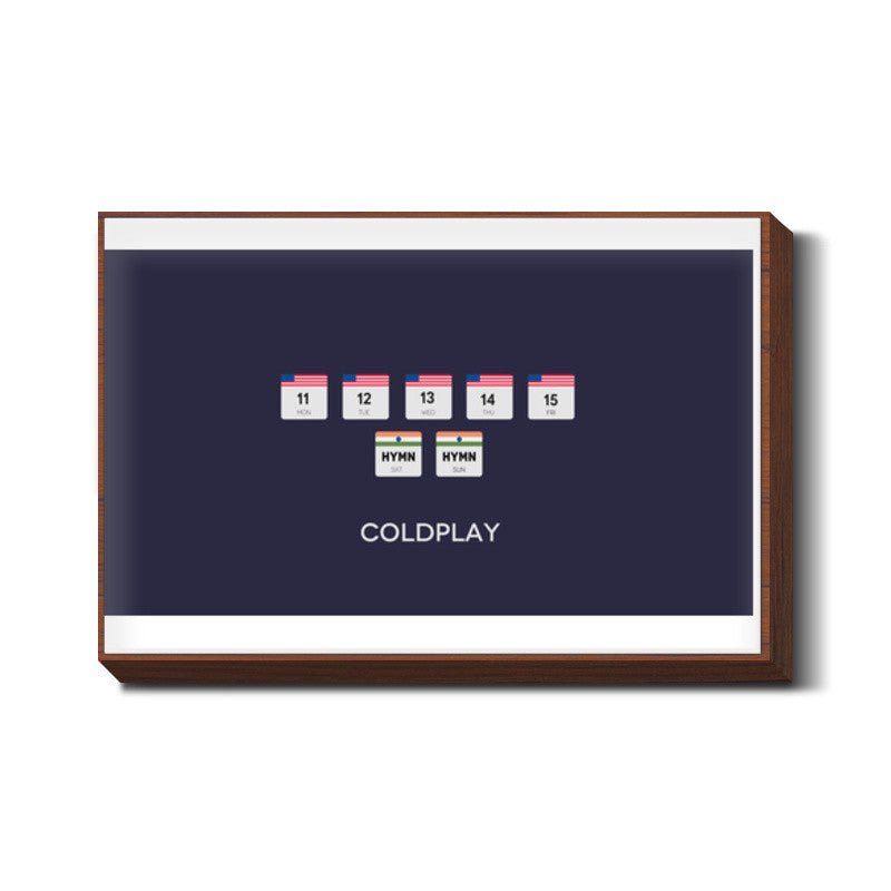 COLDPLAY Hymn For The Weekend Wall Art