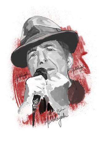 Leonard Cohen -  Hallelujah Wall Art