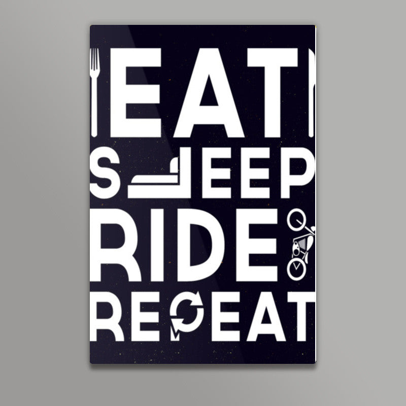 EAT SLEEP RIDE REPEAT Wall Art