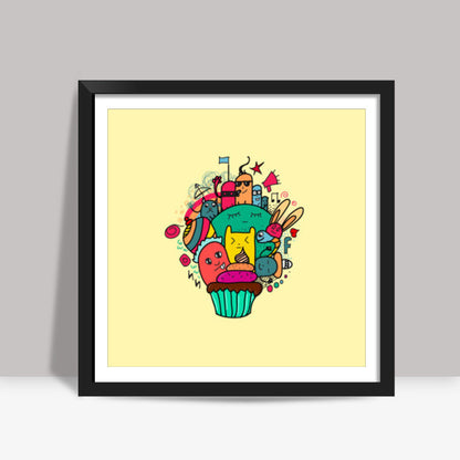 Doodle Square Art Prints