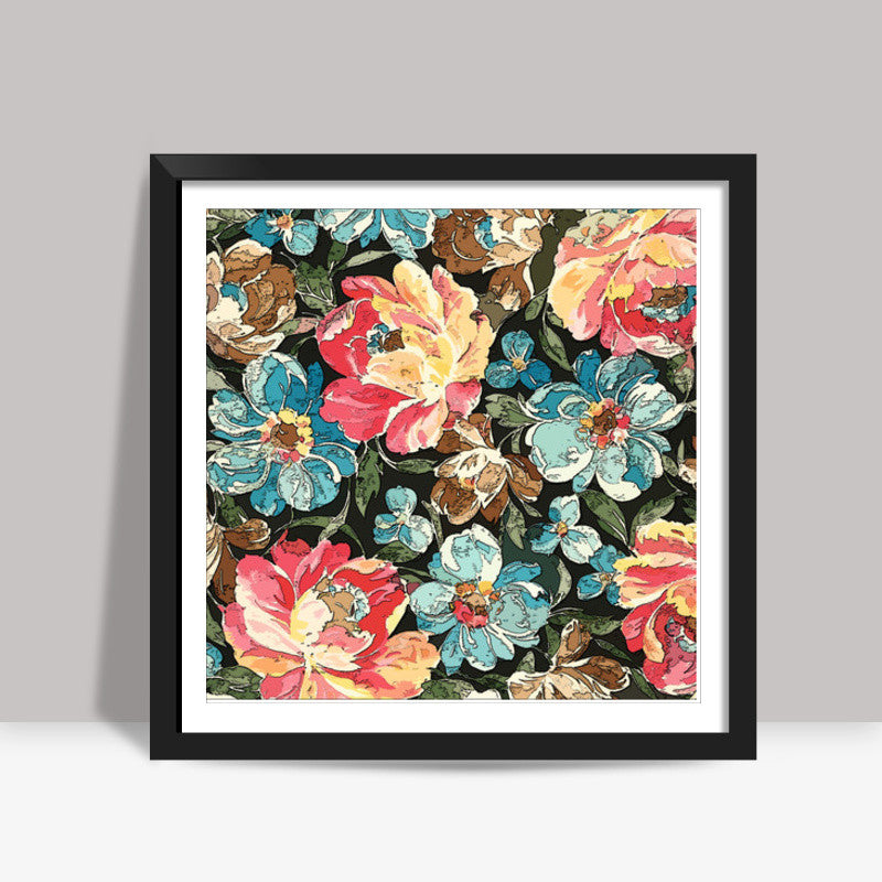 Flower Painting Square Art | Prakash Raman