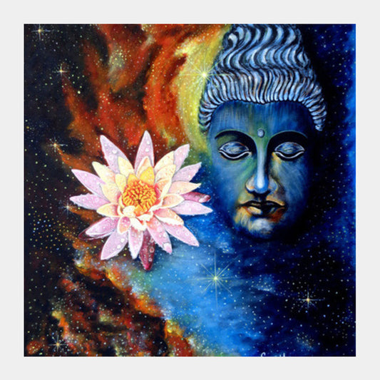 Lord Buddha 1 Square Art Prints