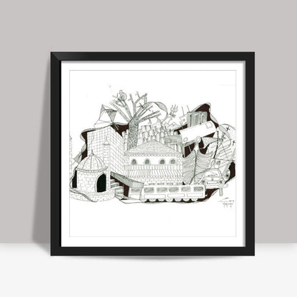 Doodle_Habitat Square Art Prints