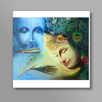 Radhe Krishna  Square Art Prints