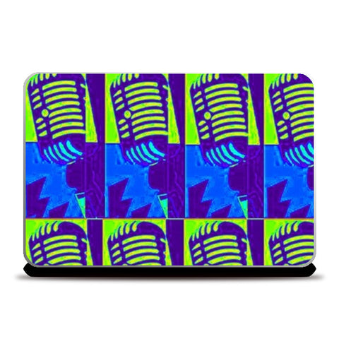 green and blue Laptop Skins