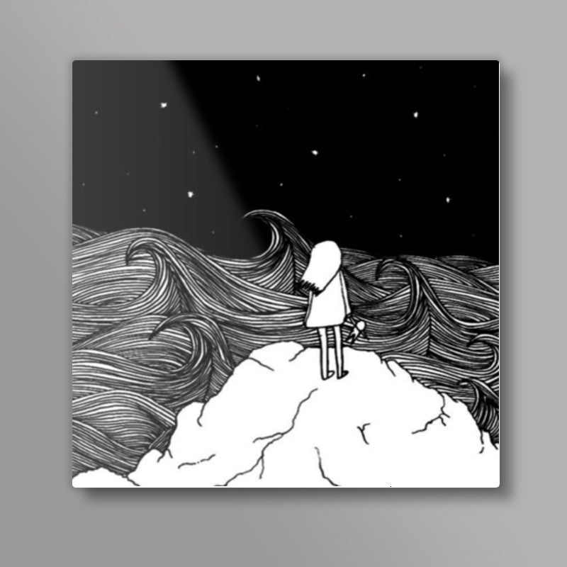 Celestial Waves Square Art Prints