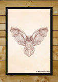 Wall Art, Owl Symmetric Line Artwork