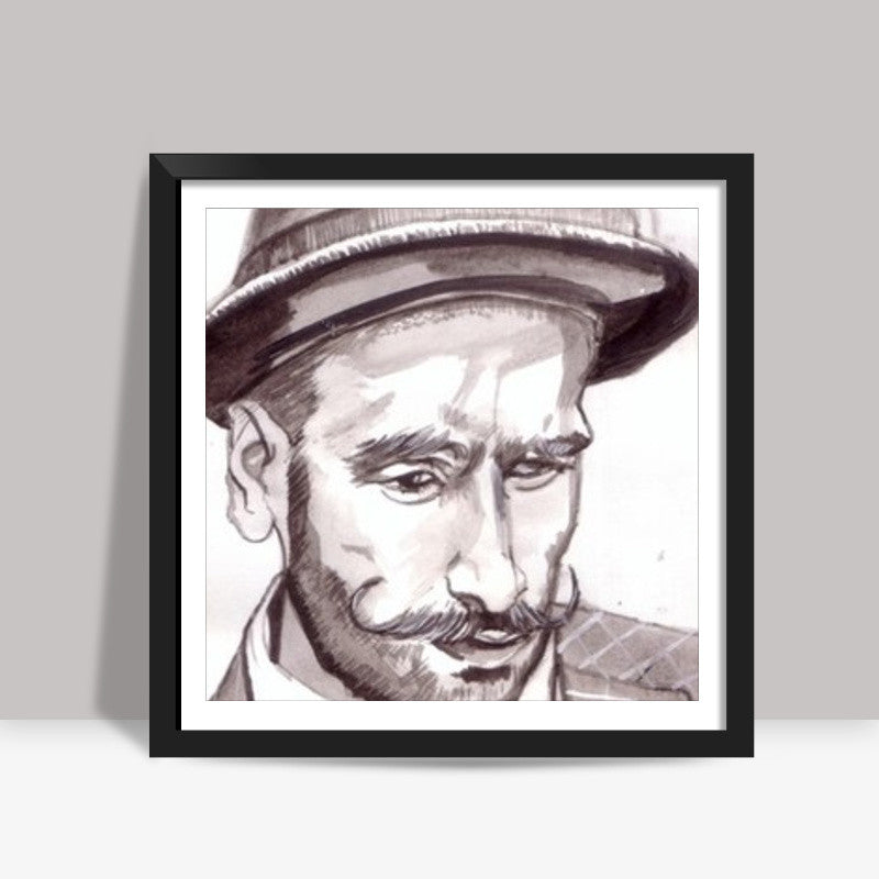 Bollywood superstar Ranveer Singh is in top form Square Art Prints