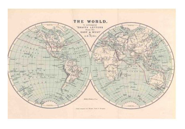 Vintage World Map Wall Art