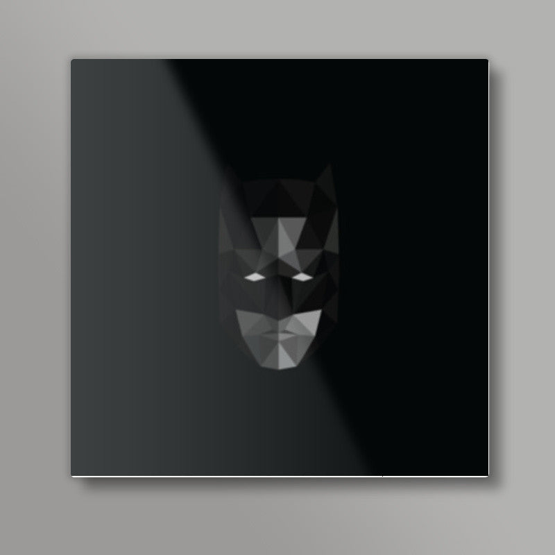 Batman low poly Square Art Prints