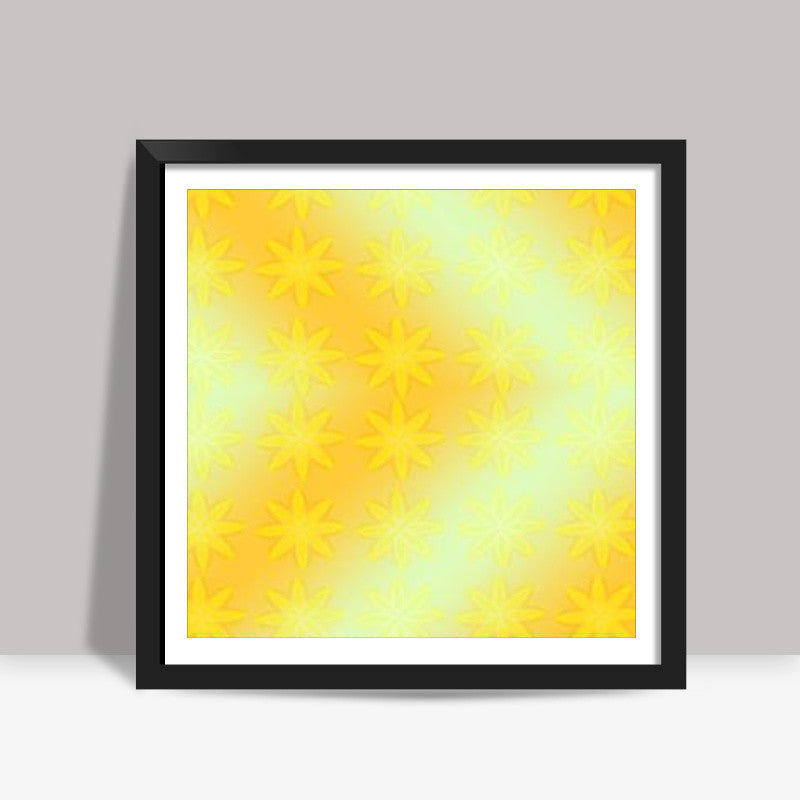 Seamless Yellow Flowers Square Art