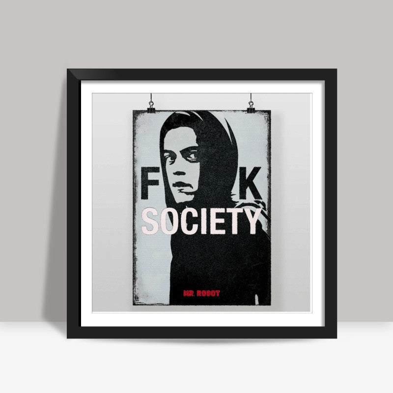 Mr. Robot TV Show Square Art Prints