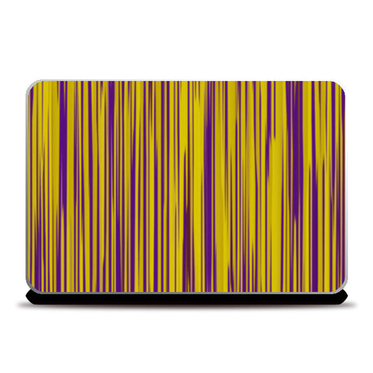 Abstract Yellow Purple Stripes Pattern  Laptop Skins
