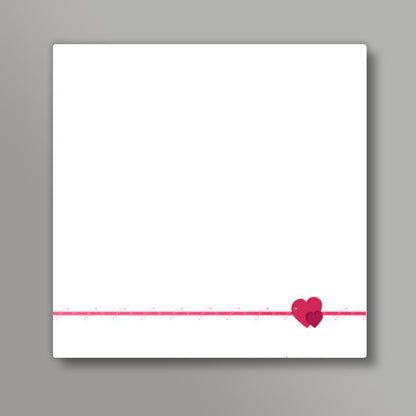 Feel My Love (white) Square Art Prints