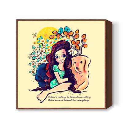 lovely girl Square Art Prints