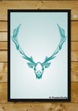 Wall Art, Deer Symmetric Line Artwork