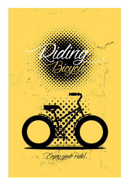 Enjoy Your Ride Bicycle Art PosterGully Specials