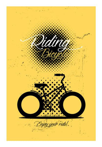PosterGully Specials, Enjoy your ride bicycle Wall Art