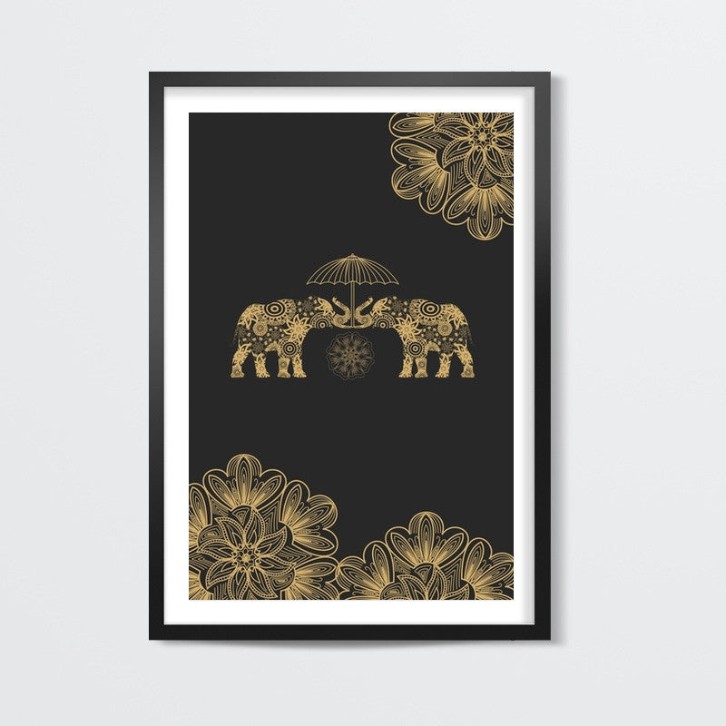 Gold Elephant Wall Art