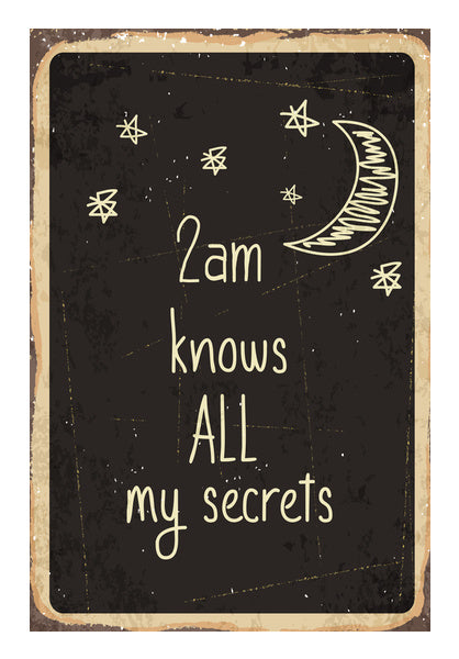 2 Am Knows All My Secrets Wall Art